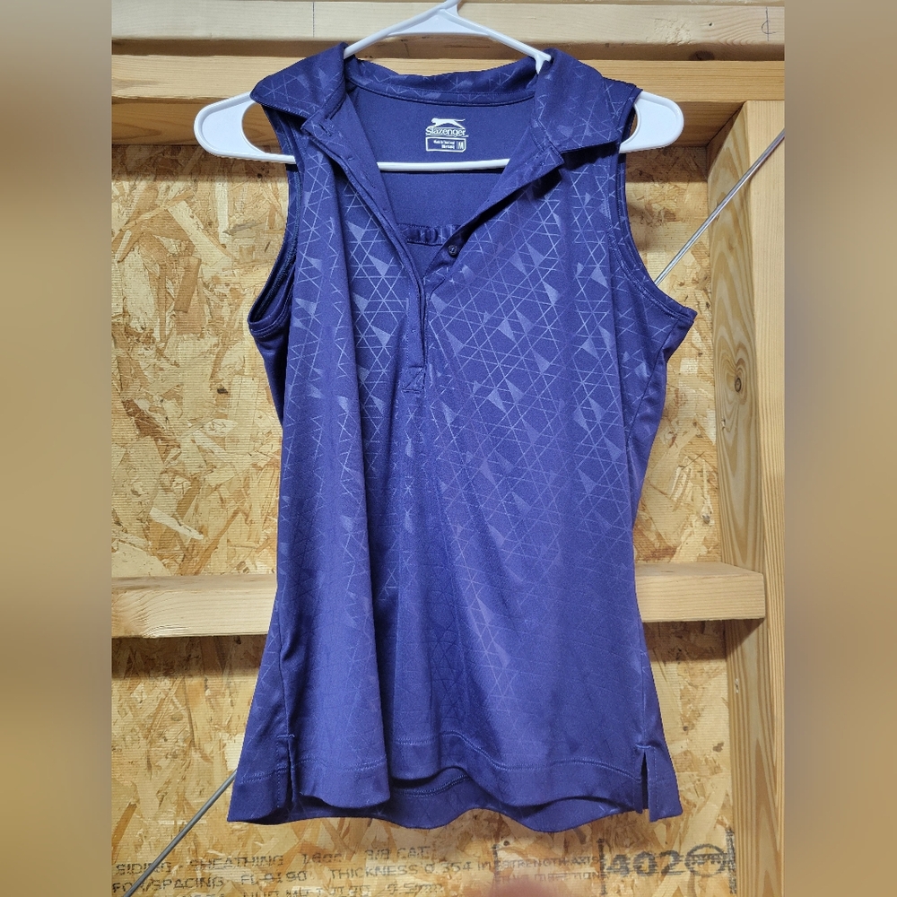 Slazenger Ladies Sporty Active Sleeveless Golf Or Tennis Top Size Medium